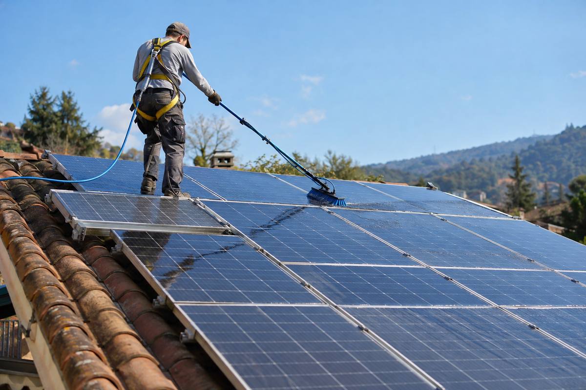 Entretien des panneaux solaires : nettoyage, contrôles et coût réel